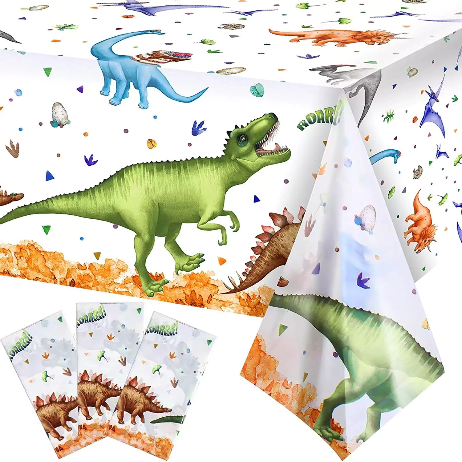 3-Pack Dinosaur Tablecloths