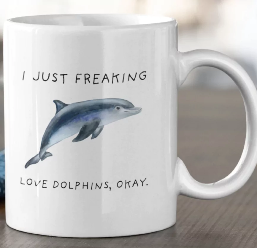 Tasse à Café « J'adore les Dauphins »