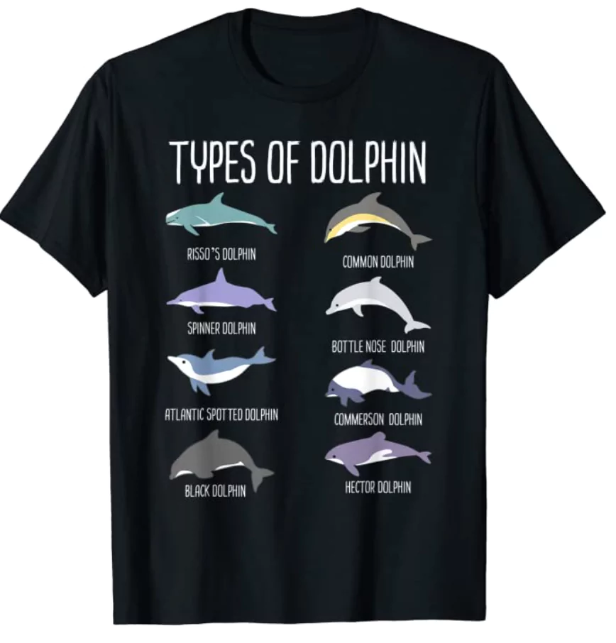 Types de T-Shirts Dauphin